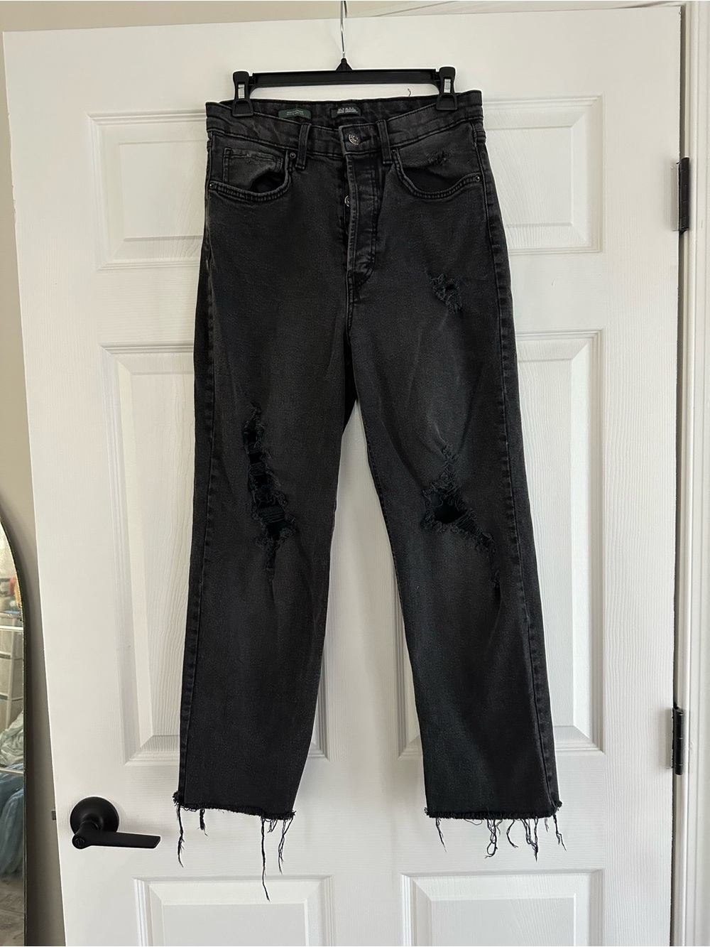 wild fable Black High-Rise Distressed Jeans